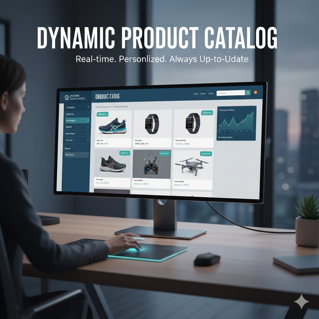 Dynamic product catalogue interface for searchable product discovery